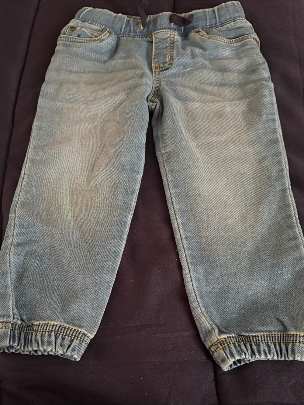 Carter's Light Blue Elastic Hem Kids Jeans